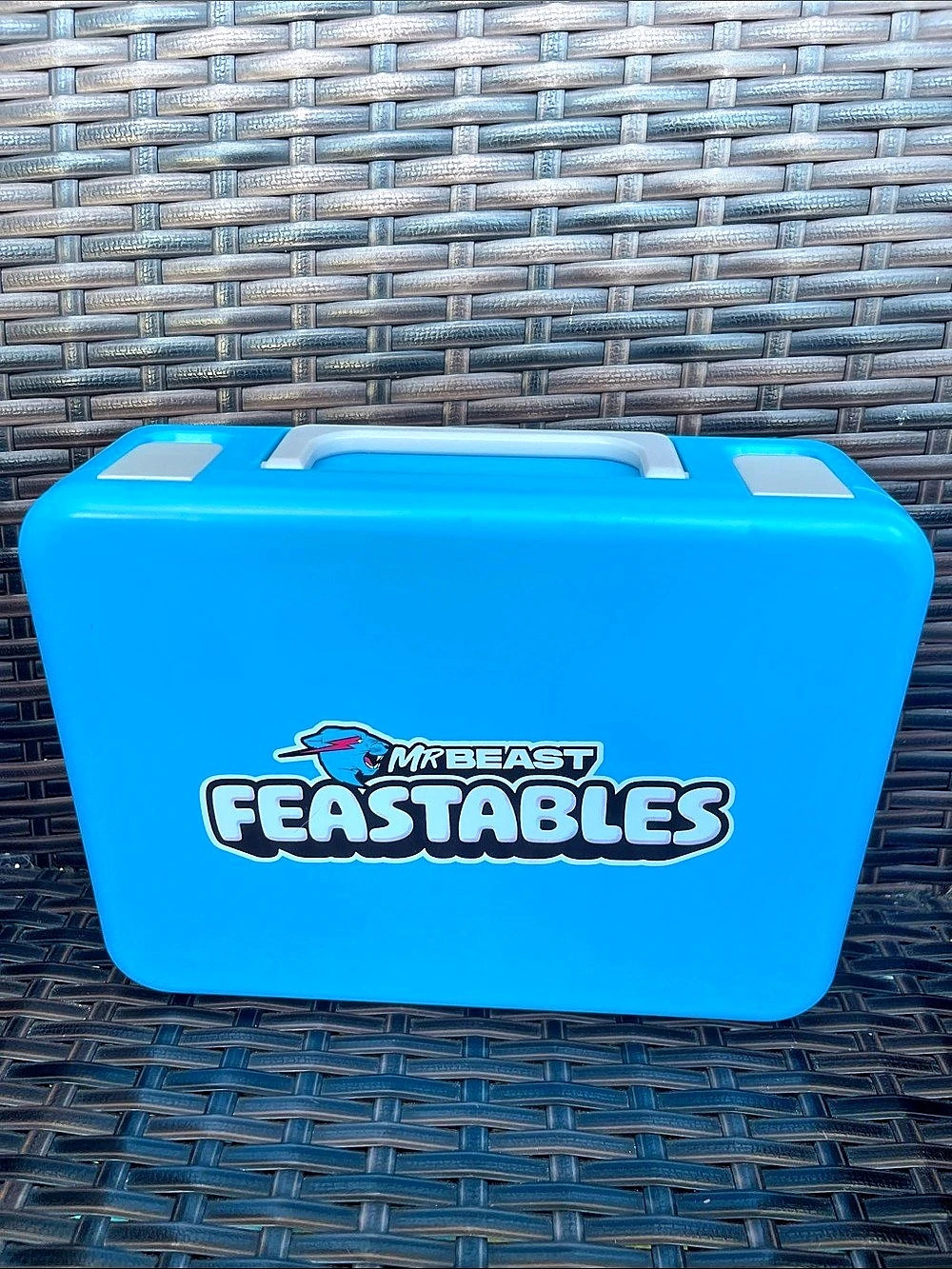 Feastables Lunch Box Blue & Pink Like New seals